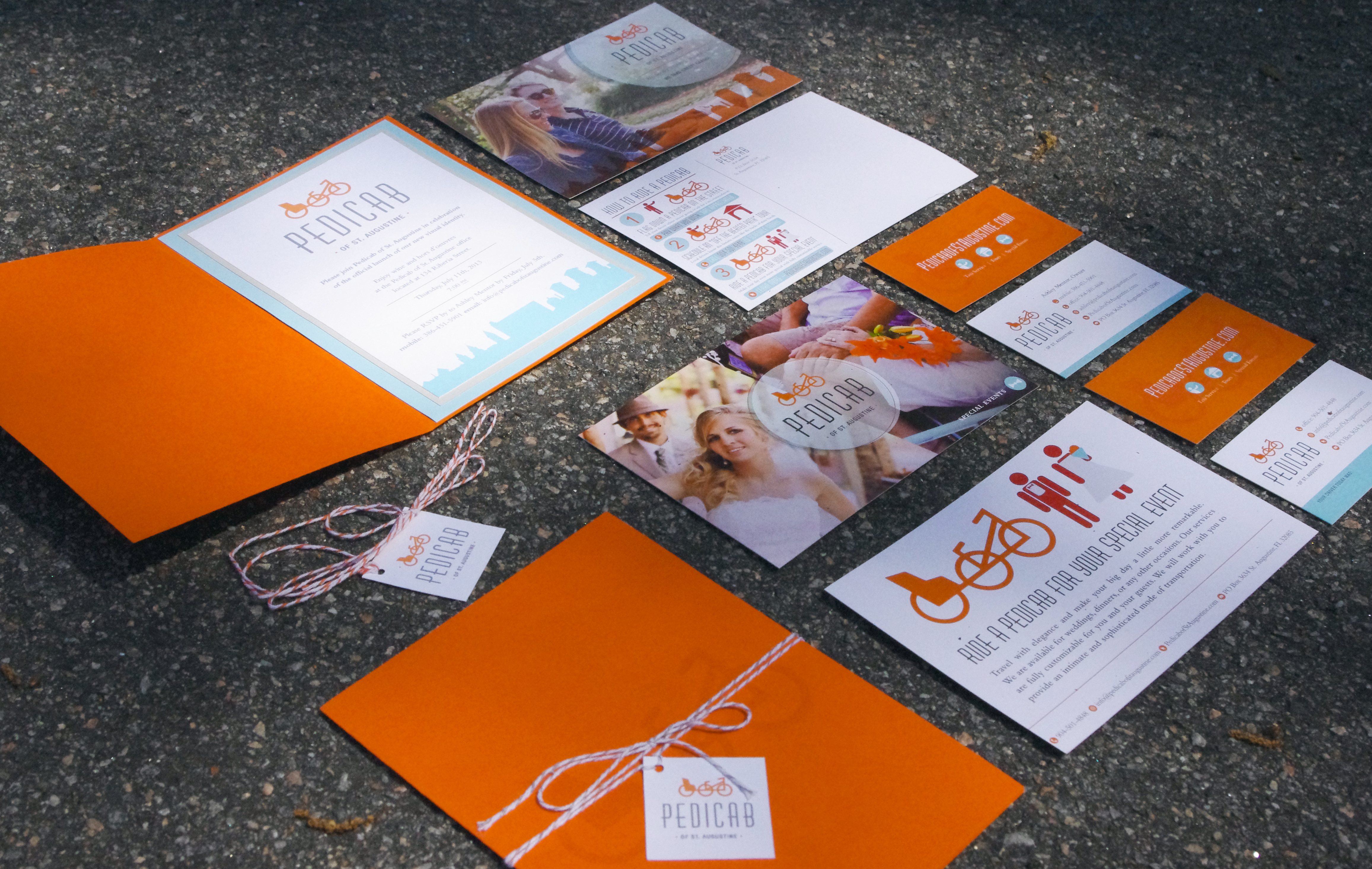 Pedicab of St. Augustine Branding Stationery by Just Make Things