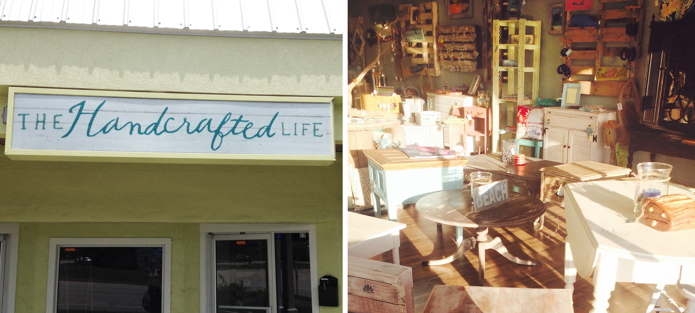 The Handcrafted Life Signage and Store Interior – Branding by Just Make Things