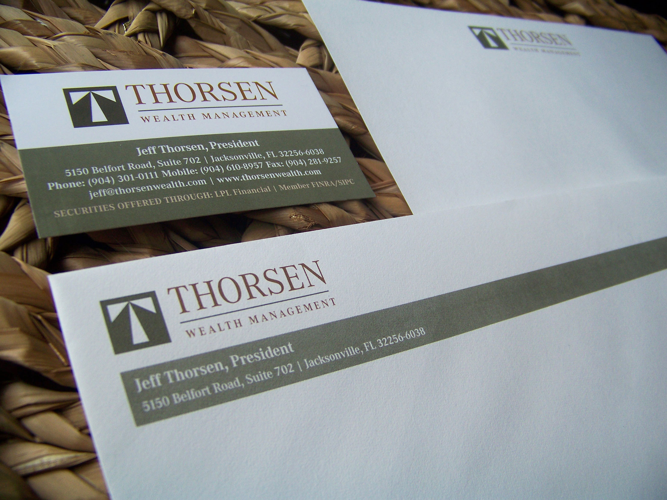 Thorsen Wealth Management Branding Stationery by Just Make Things