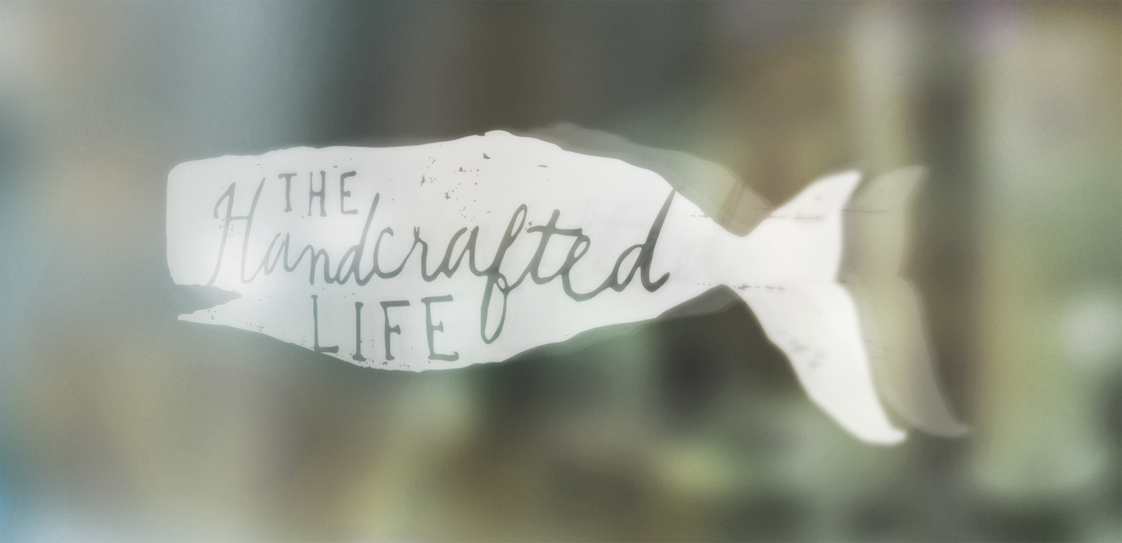 The Handcrafted Life Window Decal Logo Design by Just Make Things